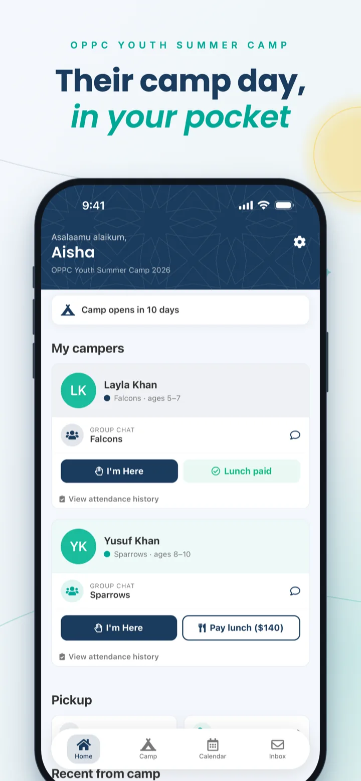 The OPPC Youth Summer Camp app