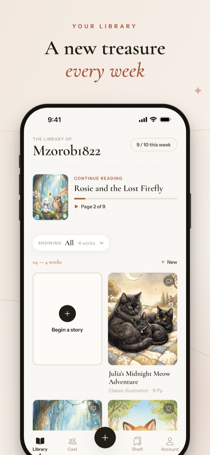 Your library of finished storybooks